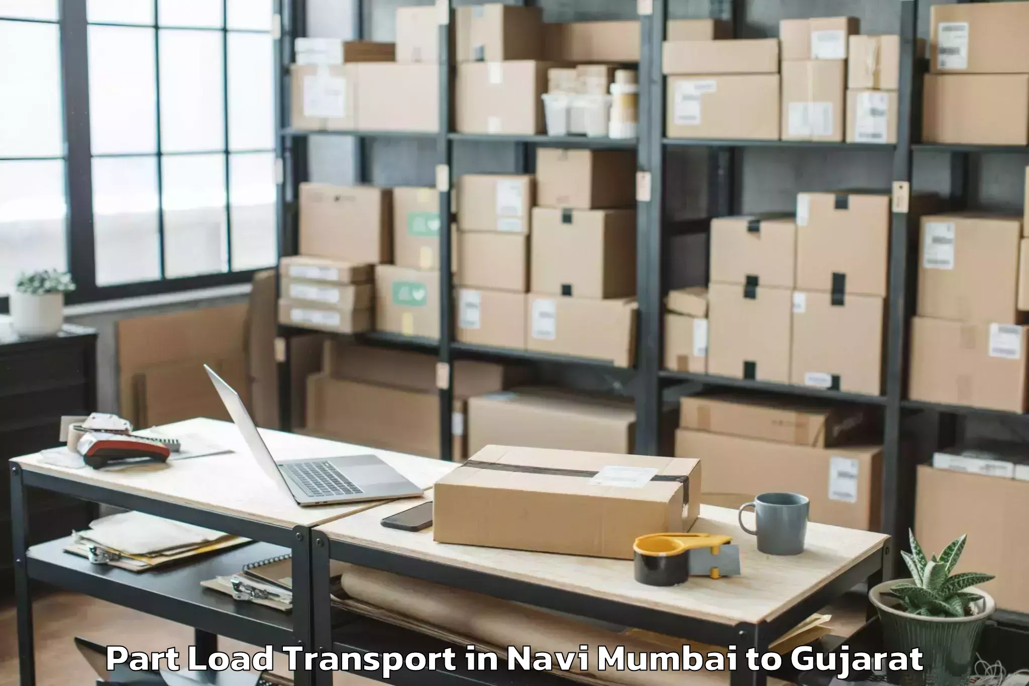 Book Navi Mumbai to Bhanvad Part Load Transport Online